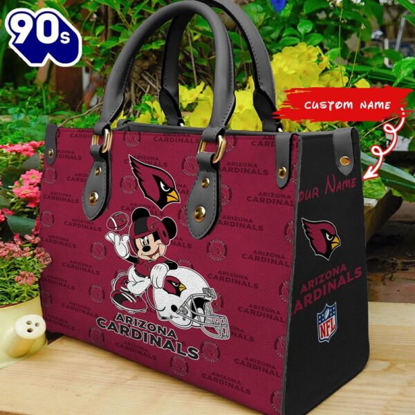 NFL Arizona Cardinals Mickey Women Leather Hand Bag