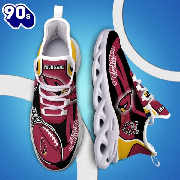NFL Arizona Cardinals White C Sneakers Personalized Your Name