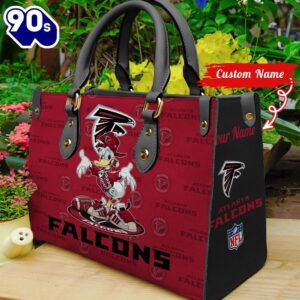 NFL  Atlanta Falcons Donald Duck Retro Women Leather BagBag