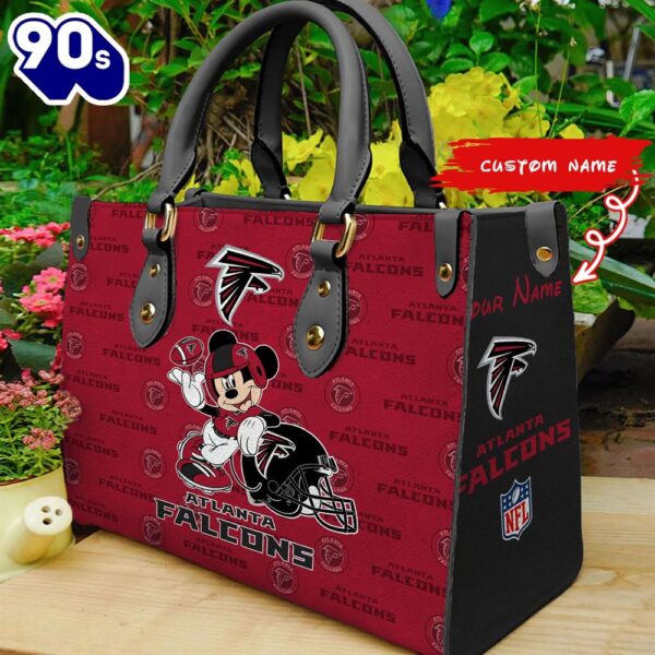 NFL Atlanta Falcons Mickey Women Leather Hand Bag
