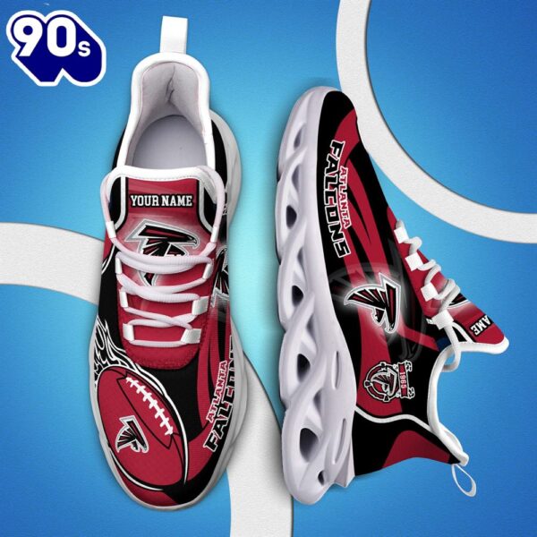 NFL Atlanta Falcons White C Sneakers Personalized Your Name