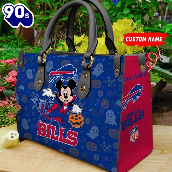 NFL Buffalo Bills NFL Mickey Halloween Women Leather Hand Bag