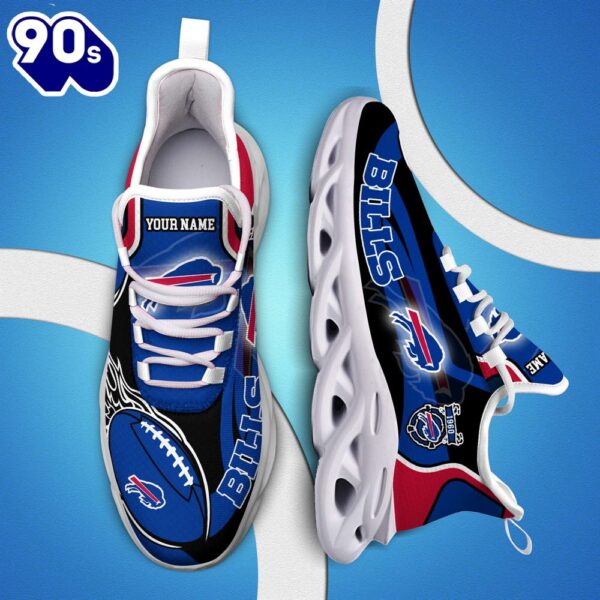 NFL Buffalo Bills White C Sneakers Personalized Your Name