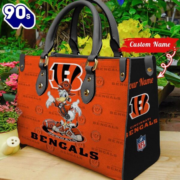 NFL  Cincinnati Bengals Donald Duck Retro Women Leather BagBag