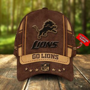 NFL Custom Detroit Lions Unisex Adults Adjustable Snapback Sportswear