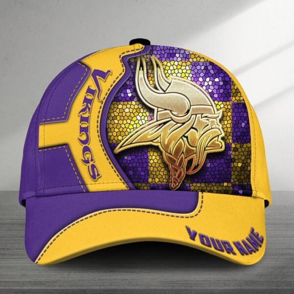 NFL Custom Minnesota Vikings Unisex Adults Adjustable Snapback Sportswear Cap