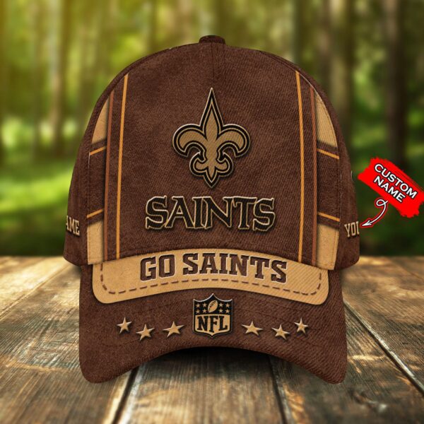 NFL Custom New Orleans Saints Unisex Adults Adjustable Snapback Sportswear