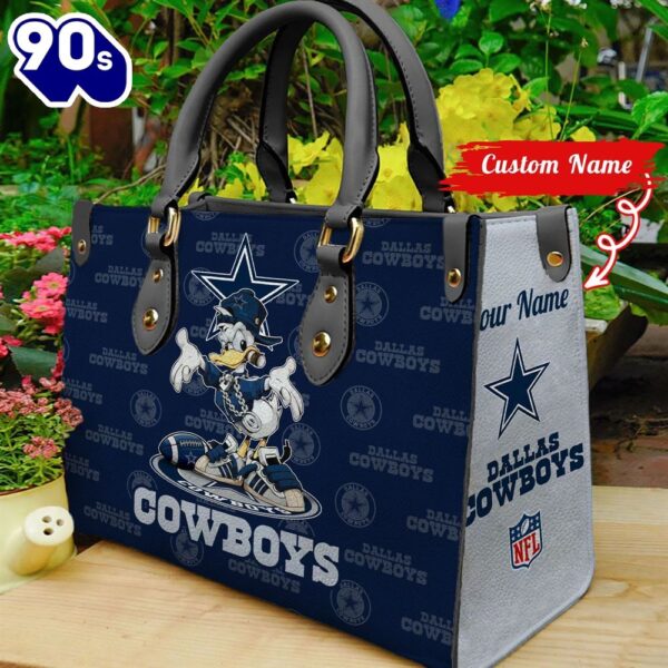 NFL  Dallas Cowboys Donald Duck Retro Women Leather BagBag