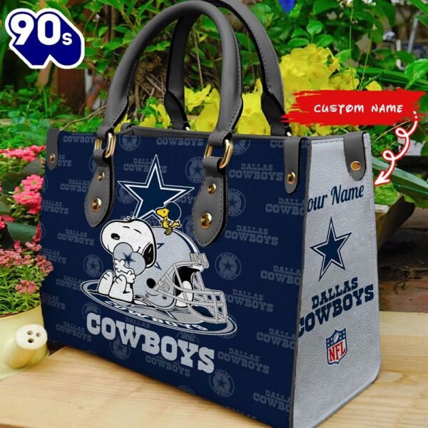 NFL Dallas Cowboys Snoopy Women Leather Bag