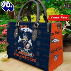 NFL  Denver Broncos Donald Duck Retro Women Leather BagBag