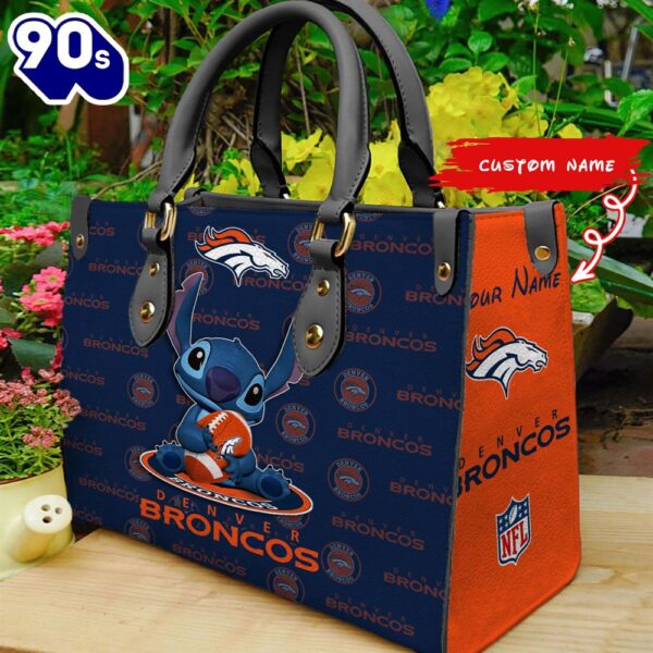 NFL Denver Broncos Stitch Women Leather Hand Bag