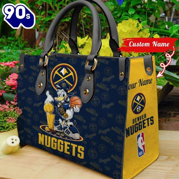 NFL  Denver Nuggets Champions Donald Duck Women Leather BagBag