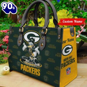 NFL  Green Bay Packers Donald Duck Retro Women Leather BagBag