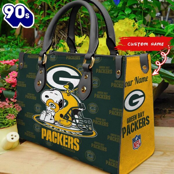 NFL Green Bay Packers Snoopy Women Leather Bag