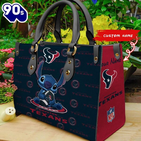 NFL Houston Texans Stitch Women Leather Hand Bag