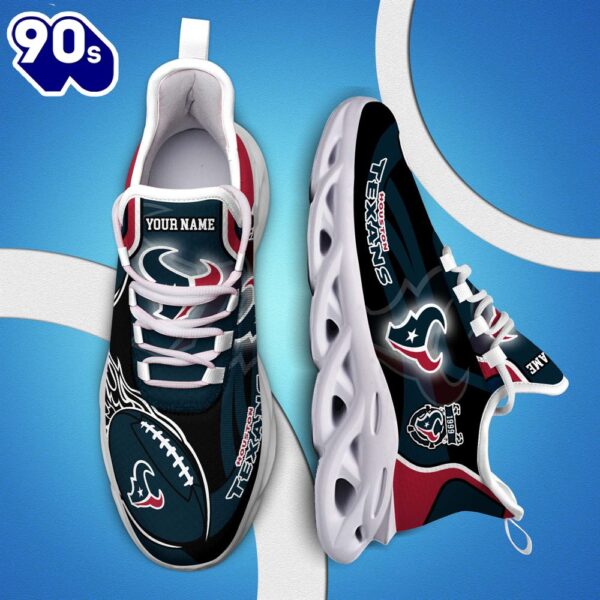NFL Houston Texans White C Sneakers Personalized Your Name