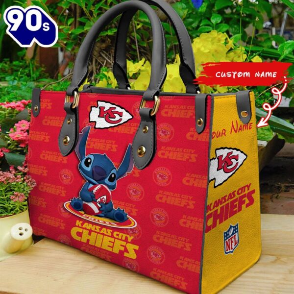 NFL Kansas City Chiefs Stitch Women Leather Hand Bag