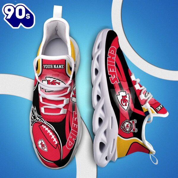 NFL Kansas City Chiefs White C Sneakers Personalized Your Name