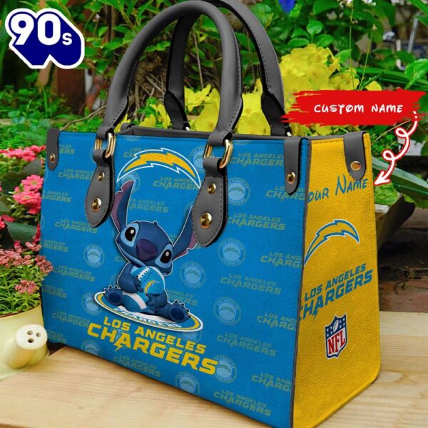 NFL Los Angeles Chargers Stitch Women Leather Hand Bag