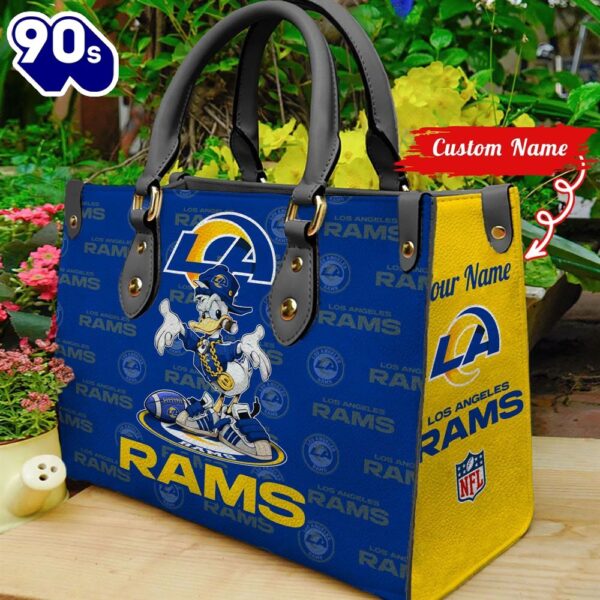 NFL  Los Angeles Rams Donald Duck Retro Women Leather BagBag