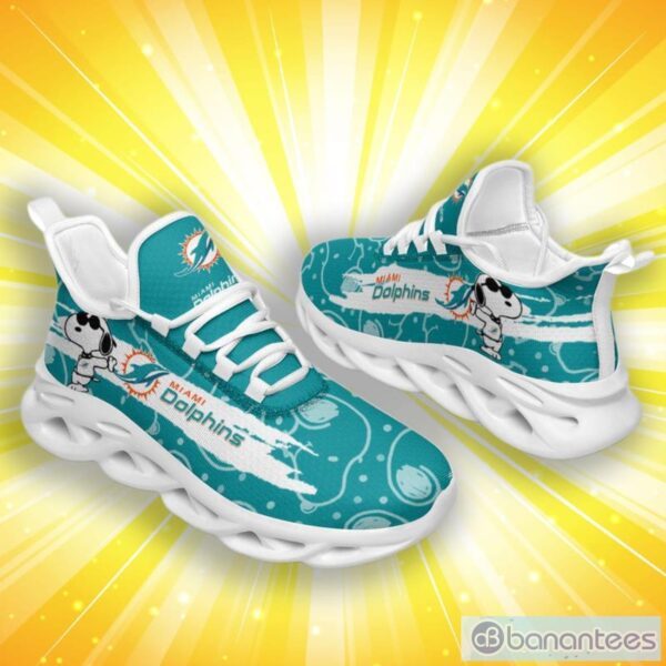 NFL Miami Dolphins Snoopy Exclusive Max Soul Shoes