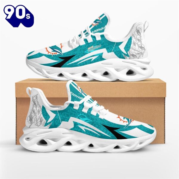 NFL Miami Dolphins Symbol Geometric Pattern Max Soul Shoes