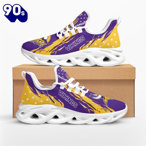 NFL Minnesota Vikings Stars and Stripes M Soul Shoes