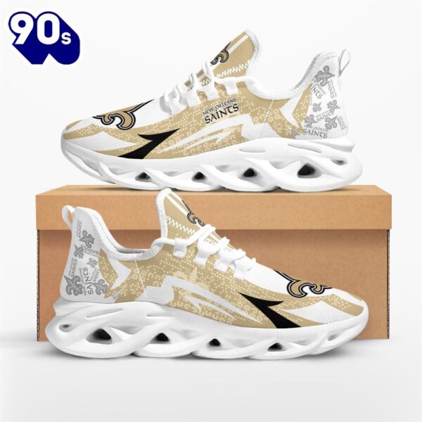 NFL New Orleans Saints Symbol Geometric Pattern Max Soul Shoes
