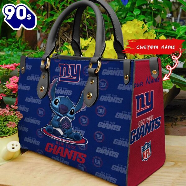 NFL New York Giants Stitch Women Leather Hand Bag
