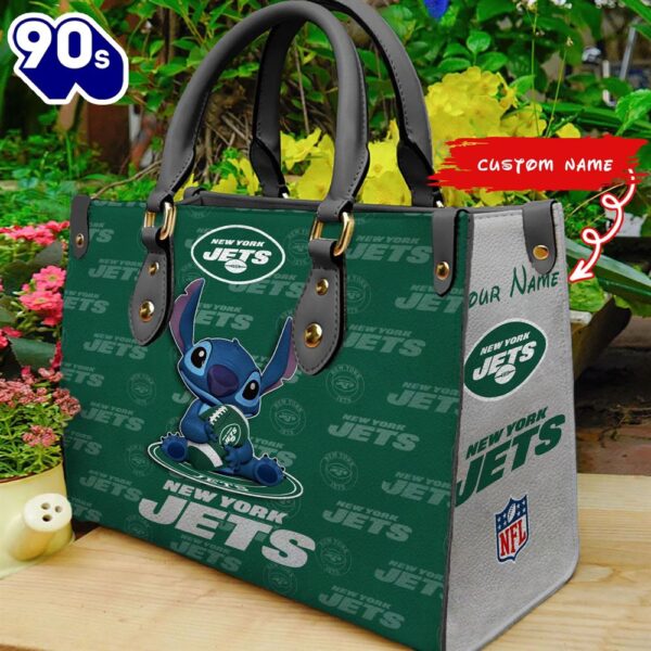 NFL New York Jets Stitch Women Leather Hand Bag