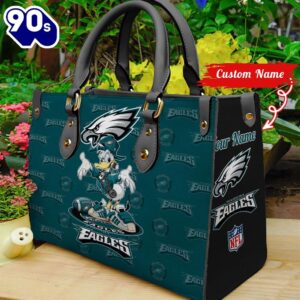 NFL  Philadelphia Eagles Donald Duck Retro Women Leather BagBag