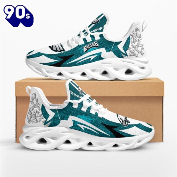 NFL Philadelphia Eagles Symbol Geometric Pattern Max Soul Shoes