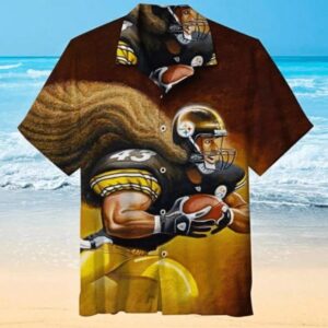 NFL Pittsburgh Steelers Dark Yellow Version Hawaiian Shirt