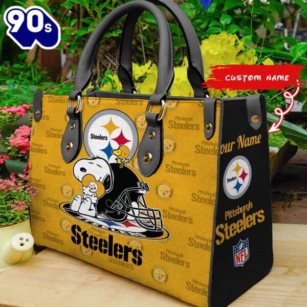 NFL Pittsburgh Steelers Snoopy Women Leather Bag