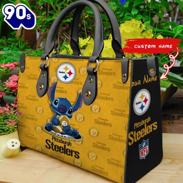 NFL Pittsburgh Steelers Stitch Women Leather Hand Bag