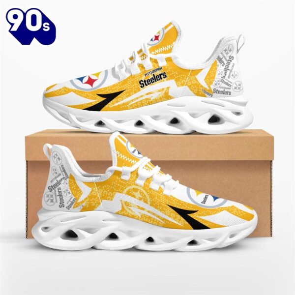 NFL Pittsburgh Steelers Symbol Geometric Pattern Max Soul Shoes