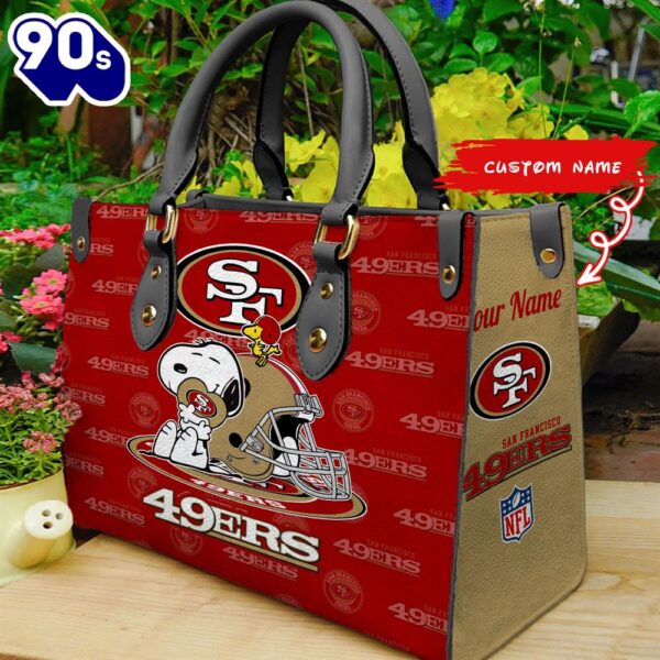 NFL San Francisco 49ers Snoopy Women Leather Bag