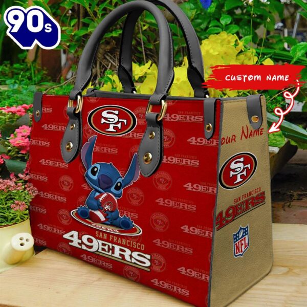 NFL San Francisco 49ers Stitch Women Leather Hand Bag