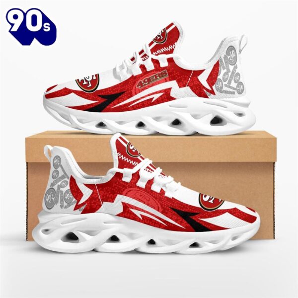 NFL San Francisco 49ers Symbol Geometric Pattern Max Soul Shoes