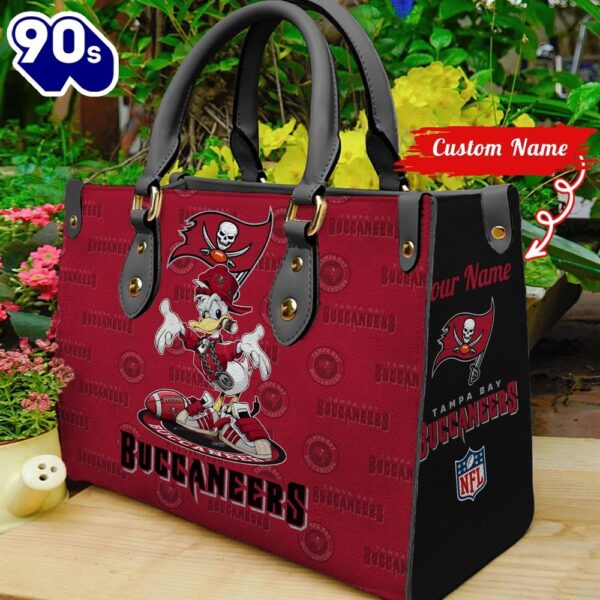 NFL  Tampa Bay Buccaneers Donald Duck Retro Women Leather BagBag