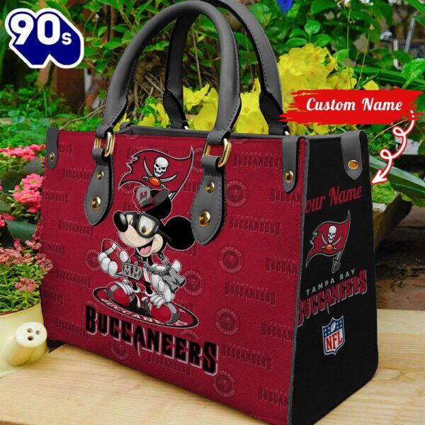 NFL Tampa Bay Buccaneers Mickey Retro Women Leather Hand Bag