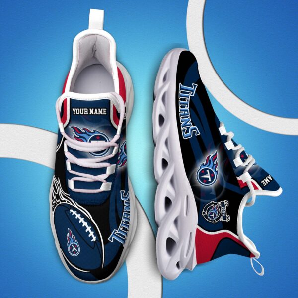 NFL Tennessee Titans White C Sneakers Personalized Your Name