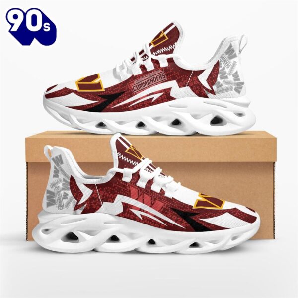 NFL Washington Commanders Symbol Geometric Pattern Max Soul Shoes