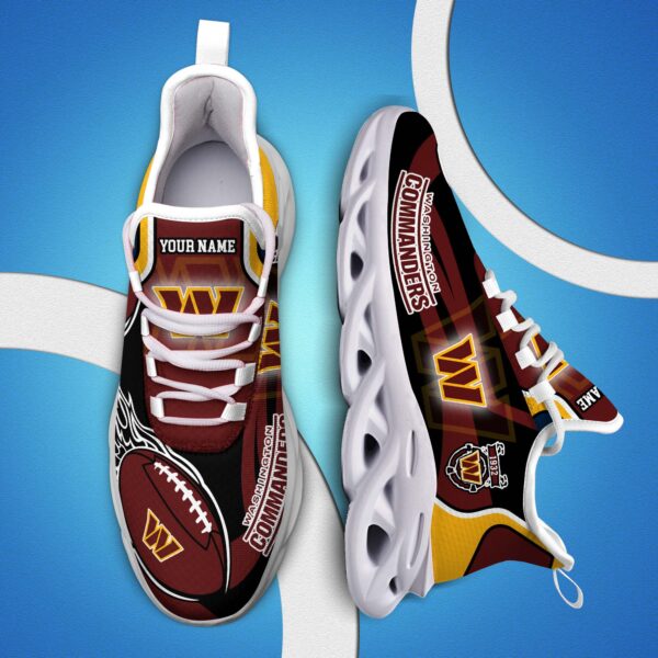 NFL Washington Commanders White C Sneakers Personalized Your Name