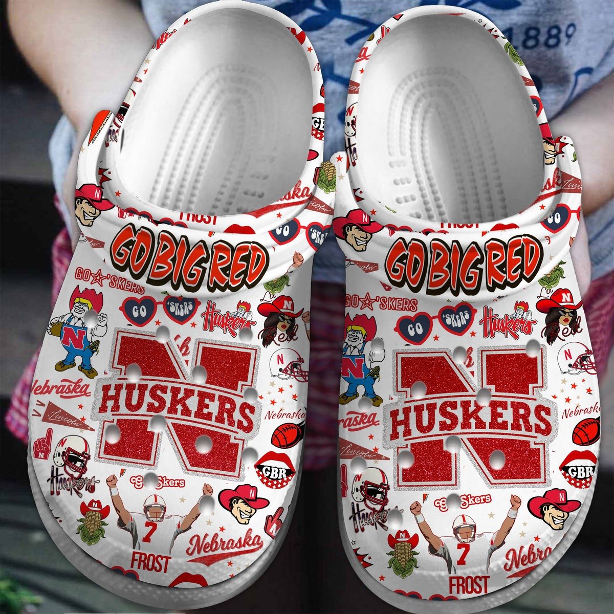 Nebraska Cornhuskers NCAA Sport Crocs Crocband Clogs Shoes Comfortable ...