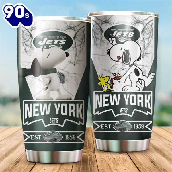 New York Jets Est 1959 Snoopy All Over Print 3D Tumbler-TPH
