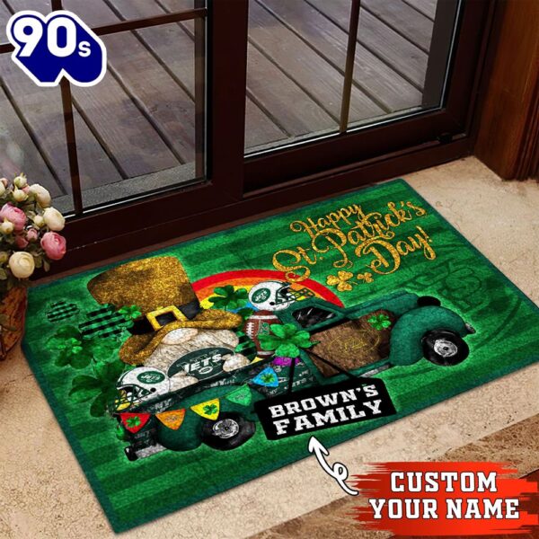 New York Jets NFL-Custom Doormat For The Celebration Of Saint Patrick’s Day