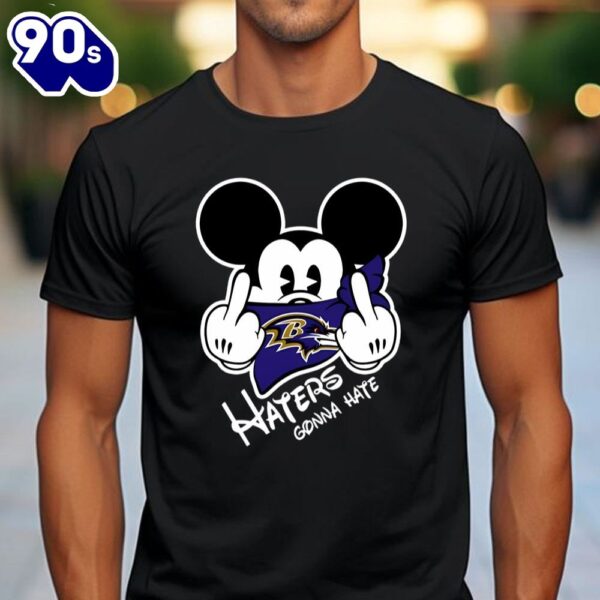 Nfl Baltimore Ravens Haters Gonna Hate Mickey Mouse Shirt