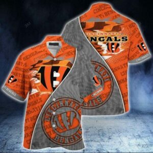 Nfl Cincinnati Bengals Orange Grey…