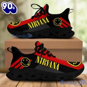 Nirvana Music Band Red Stripoed Chunky Running Sneakers Max Soul Shoes Sport Gift For Men And Women